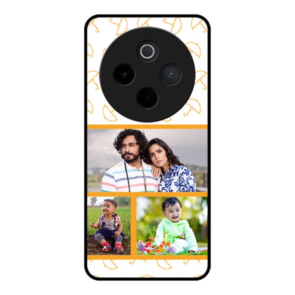 iQOO Z10 5G Custom Glass Phone Case - Yellow Pattern Design