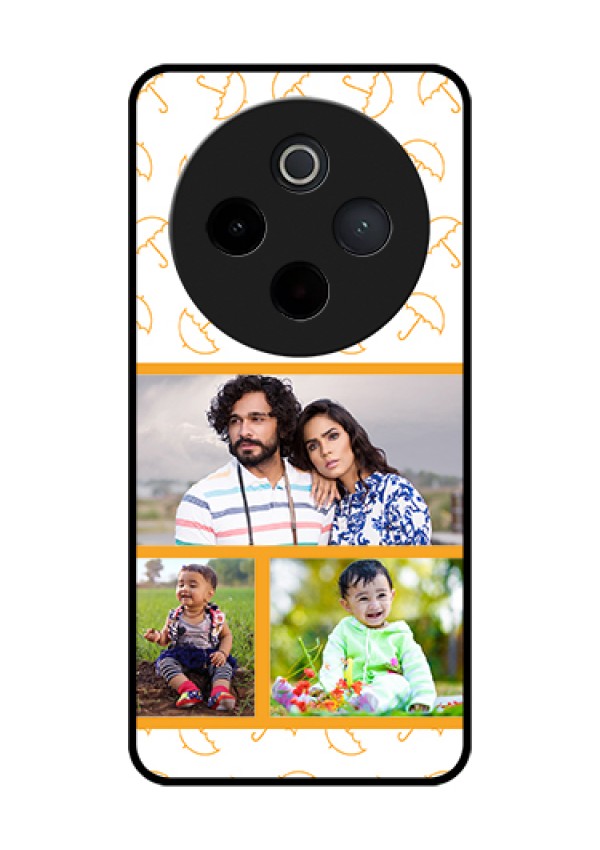 iQOO Z10 5G Custom Glass Phone Case - Yellow Pattern Design