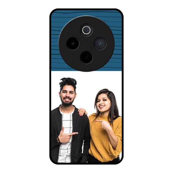 iQOO Z10 5G Custom Glass Phone Case - Blue Pattern Cover Design iQOO Z10 5G Custom Glass Phone Case - Blue Pattern Cover Design