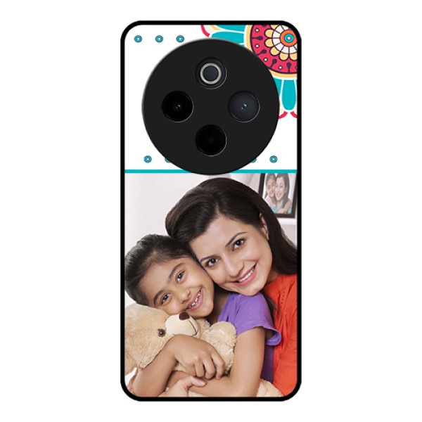 iQOO Z10 5G Custom Glass Phone Case - Flower Design