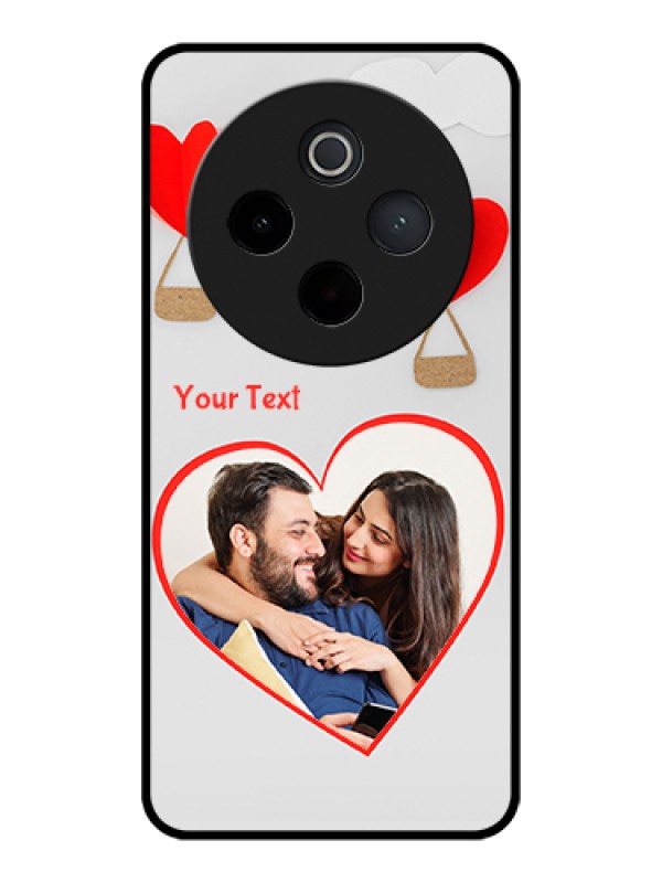 Custom iQOO Z10 5G Custom Glass Phone Case - Parachute Love Design