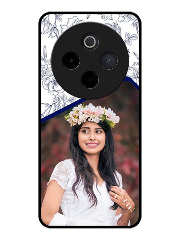 Custom iQOO Z10 5G Custom Glass Phone Case - Classy Floral Design