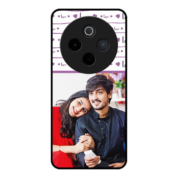 iQOO Z10 5G Custom Glass Phone Case - Couples Heart Design