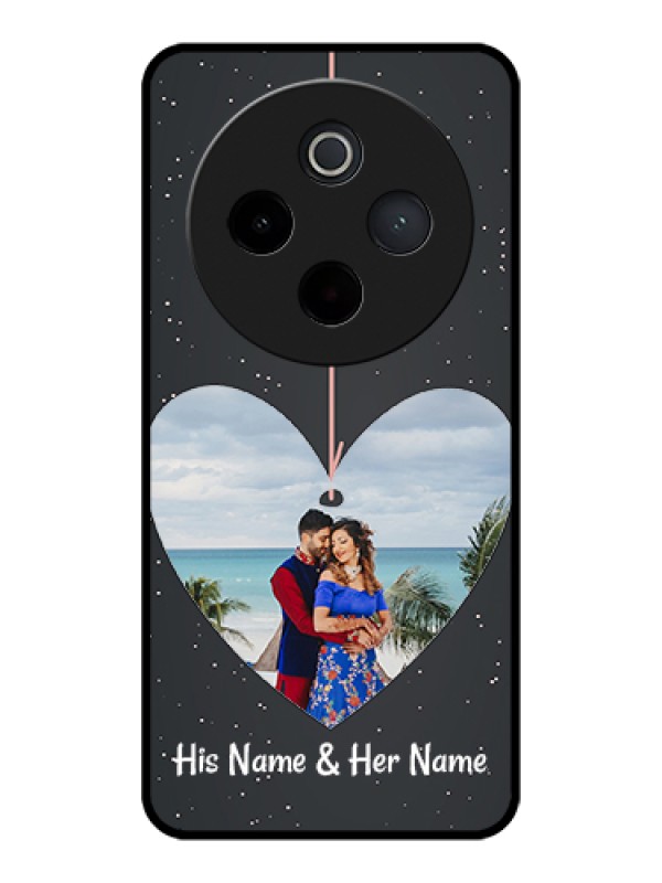 Custom iQOO Z10 5G Custom Glass Phone Case - Hanging Heart Design