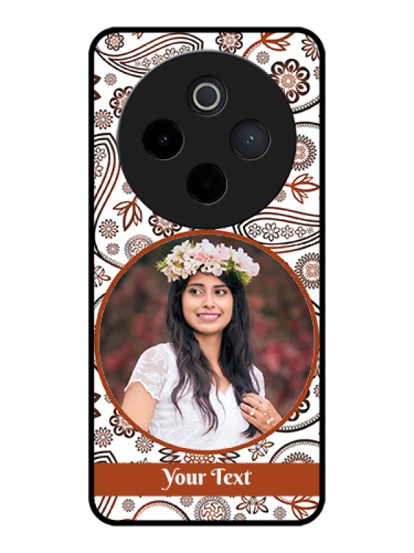 Custom iQOO Z10 5G Custom Glass Phone Case - Abstract Flower Design