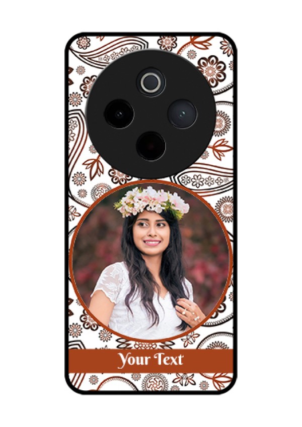 iQOO Z10 5G Custom Glass Phone Case - Abstract Flower Design