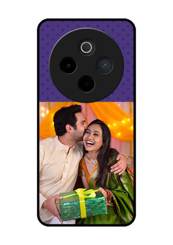 iQOO Z10 5G Custom Glass Phone Case - Violet Colored Pattern Design