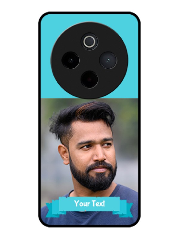 Custom iQOO Z10 5G Custom Glass Phone Case - Blue Color Design