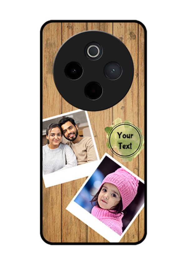 iQOO Z10 5G Custom Glass Phone Case - Wooden Texture Design