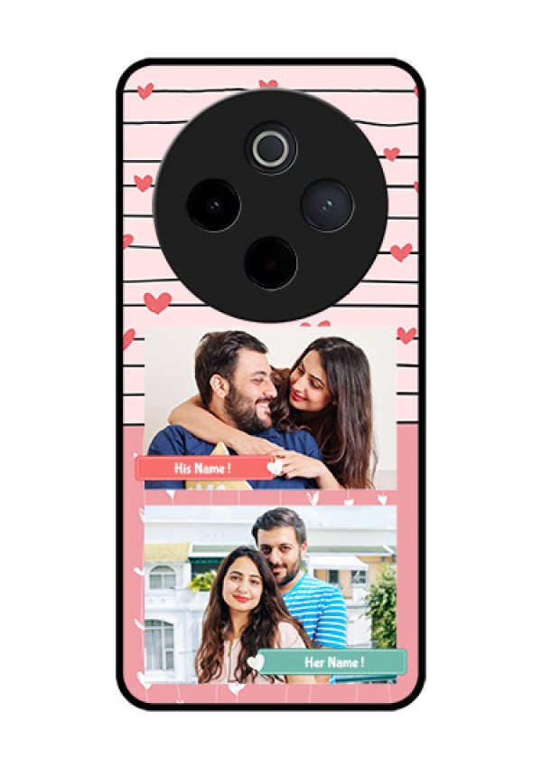 iQOO Z10 5G Custom Glass Phone Case - Photo With Heart Design