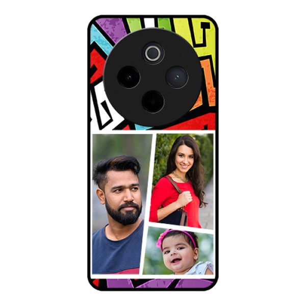 iQOO Z10 5G Custom Glass Phone Case - Graffiti Pattern Design