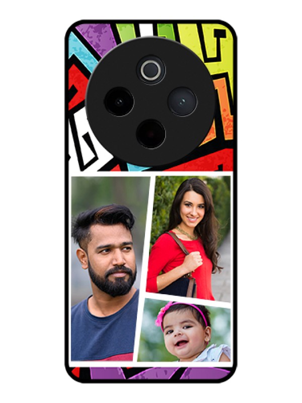 Custom iQOO Z10 5G Custom Glass Phone Case - Graffiti Pattern Design