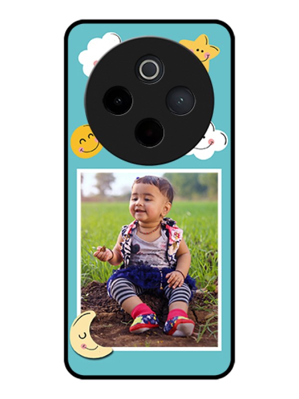 Custom iQOO Z10 5G Custom Glass Phone Case - Smiley Kids Stars Design