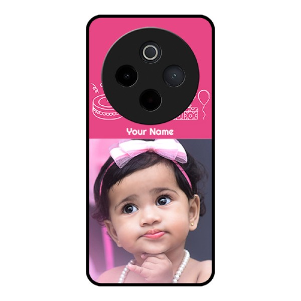 iQOO Z10 5G Custom Glass Phone Case - With Birthday Line Art Design