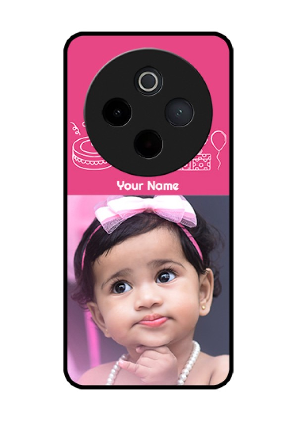 iQOO Z10 5G Custom Glass Phone Case - With Birthday Line Art Design