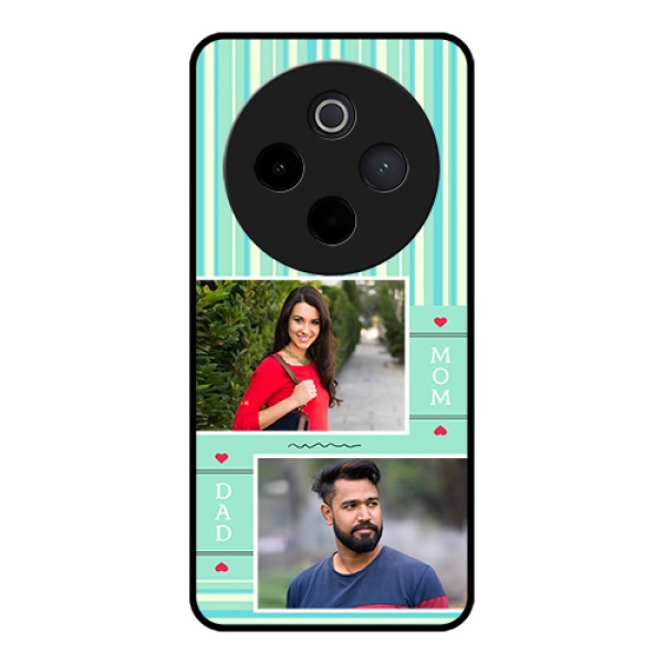 iQOO Z10 5G Custom Glass Phone Case - Mom & Dad Pic Design