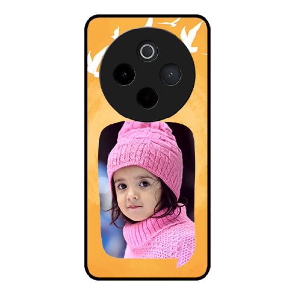 iQOO Z10 5G Custom Glass Phone Case - Water Color Design With Bird Icons