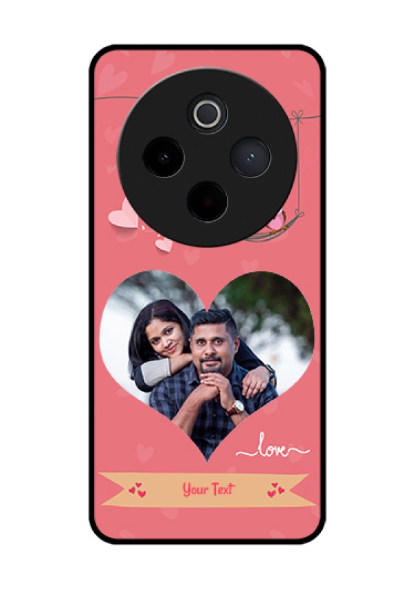 iQOO Z10 5G Custom Glass Phone Case - Peach Color Love Design
