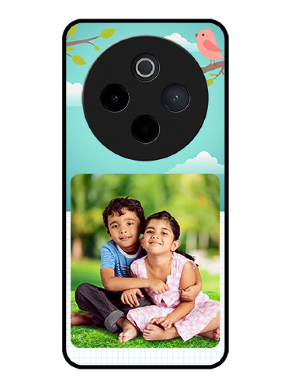 Custom iQOO Z10 5G Custom Glass Phone Case - Doodle Love Design