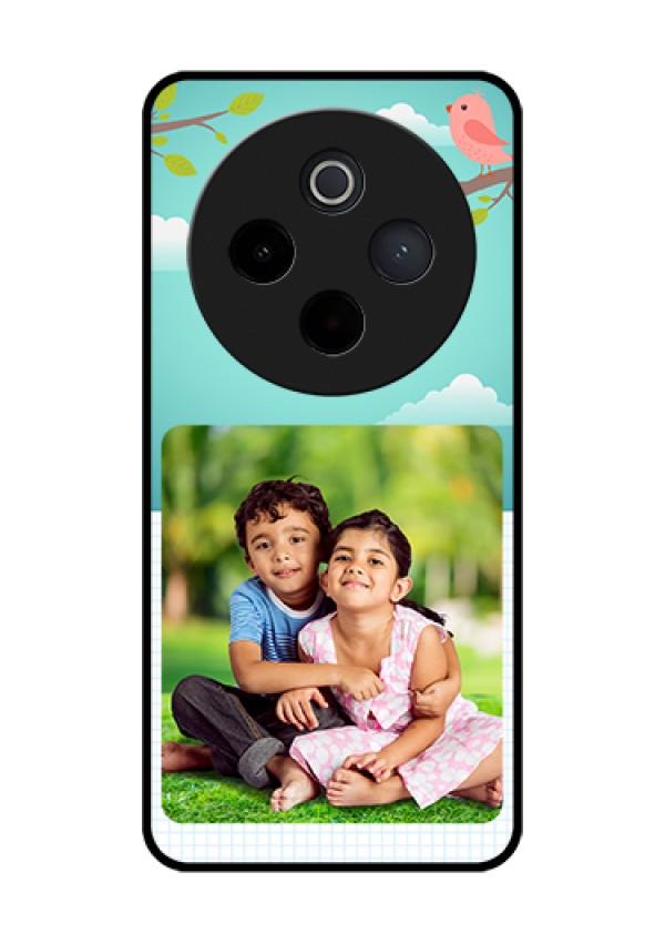 iQOO Z10 5G Custom Glass Phone Case - Doodle Love Design