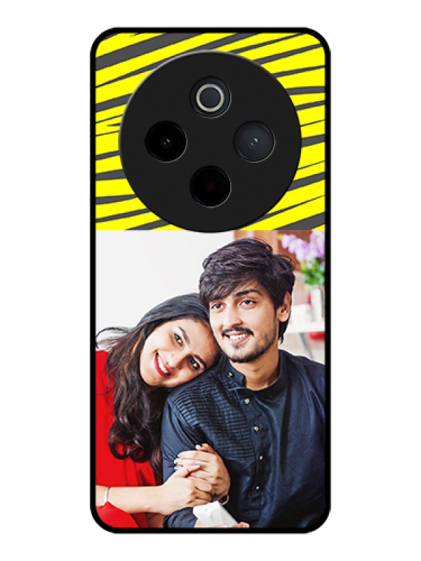 Custom iQOO Z10 5G Custom Glass Phone Case - Yellow Abstract Design