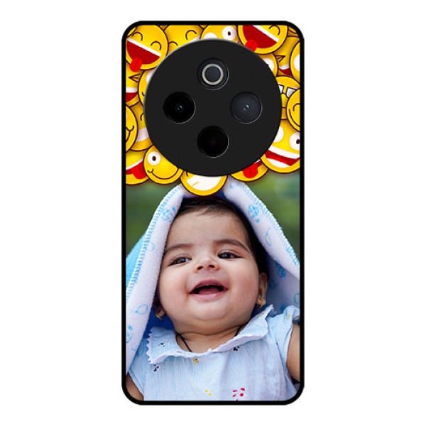 iQOO Z10 5G Custom Glass Phone Case - With Smiley Emoji Design iQOO Z10 5G Custom Glass Phone Case - With Smiley Emoji Design