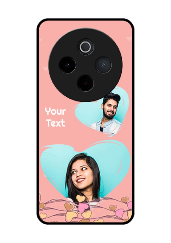 iQOO Z10 5G Custom Glass Phone Case - Love Doodle Design