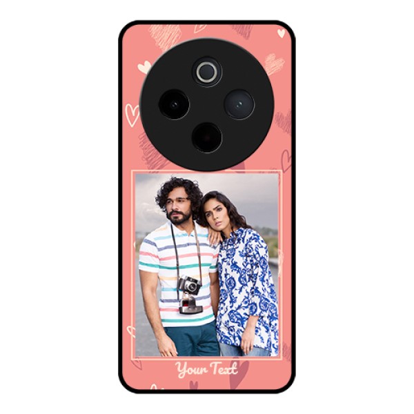iQOO Z10 5G Custom Glass Phone Case - Love Doodle Art Design