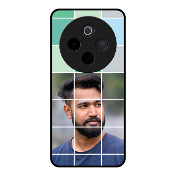 iQOO Z10 5G Custom Glass Phone Case - With White Box Pattern iQOO Z10 5G Custom Glass Phone Case - With White Box Pattern
