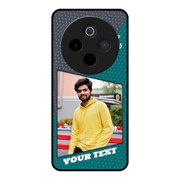 iQOO Z10 5G Custom Glass Phone Case - Background Pattern Design With Quote
