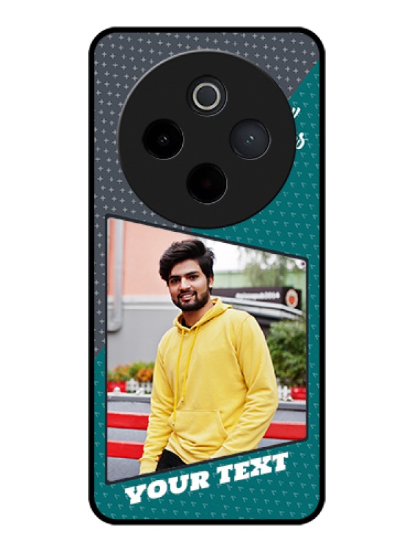 Custom iQOO Z10 5G Custom Glass Phone Case - Background Pattern Design With Quote