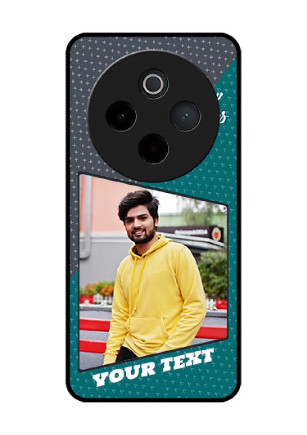 iQOO Z10 5G Custom Glass Phone Case - Background Pattern Design With Quote