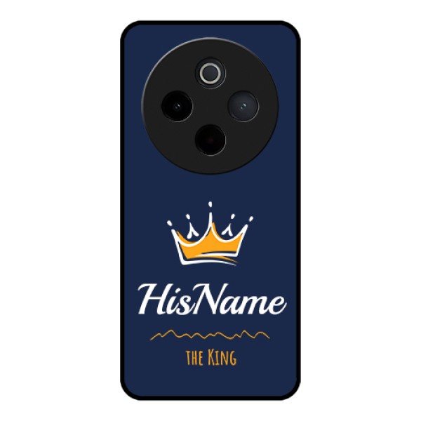 iQOO Z10 5G Custom Glass Phone Case - King With Name Design