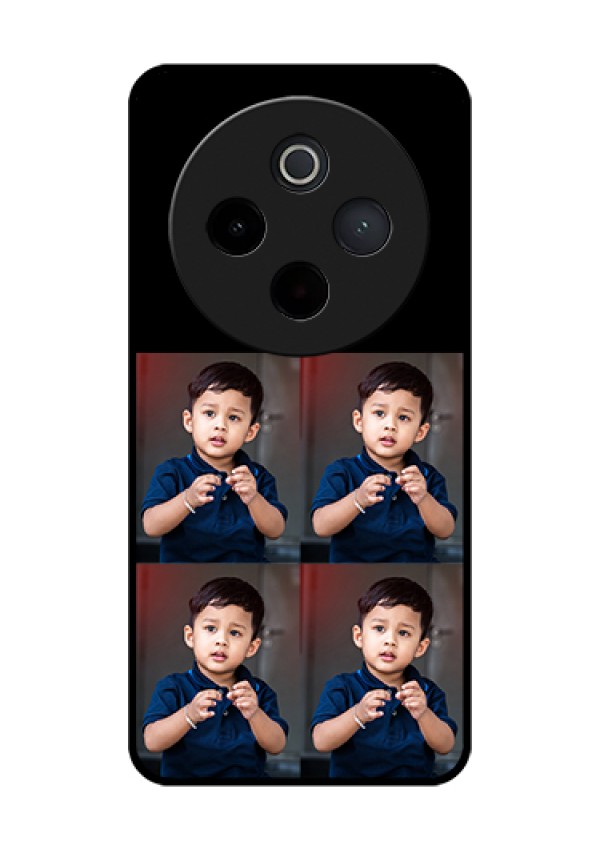 iQOO Z10 5G Custom Glass Phone Case - 4 Image Holder Design