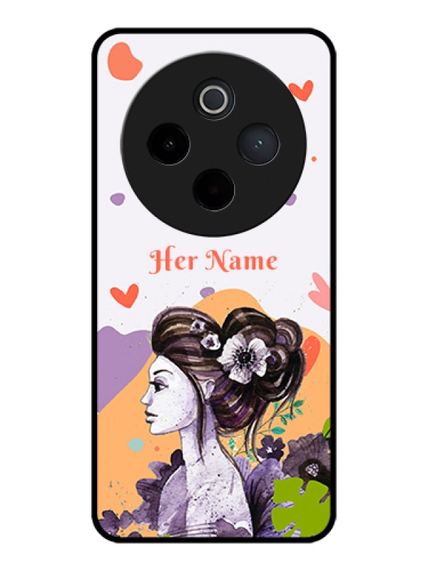 Custom iQOO Z10 5G Custom Glass Phone Case - Woman And Nature Design