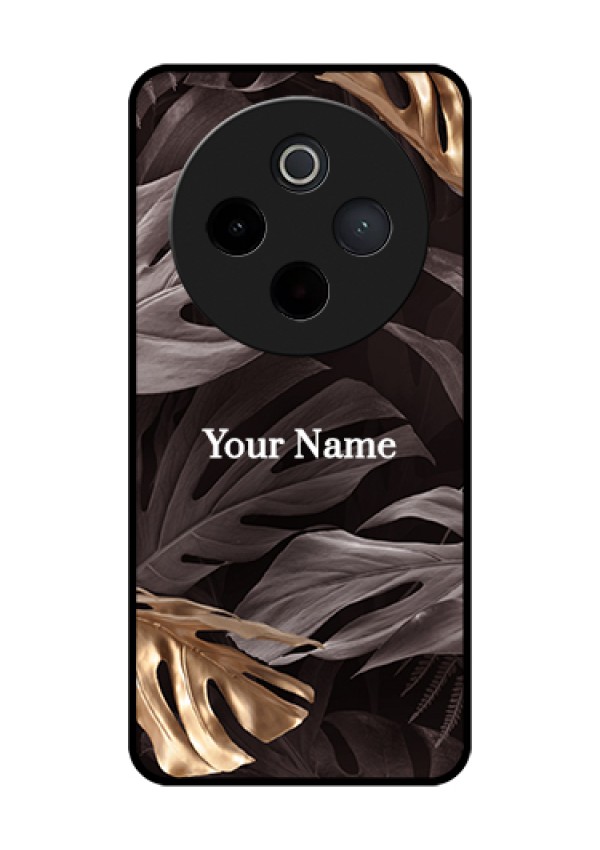 iQOO Z10 5G Custom Glass Phone Case - Wild Leaves Digital Paint Design