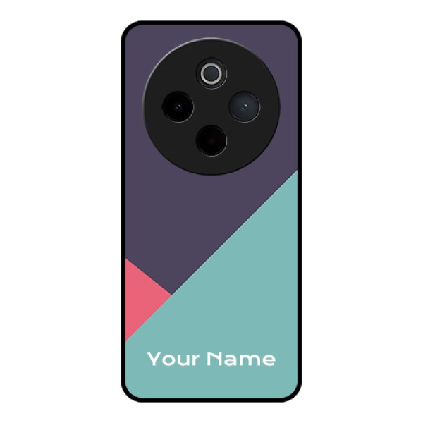 iQOO Z10 5G Custom Glass Phone Case - Tri Color Abstract Design
