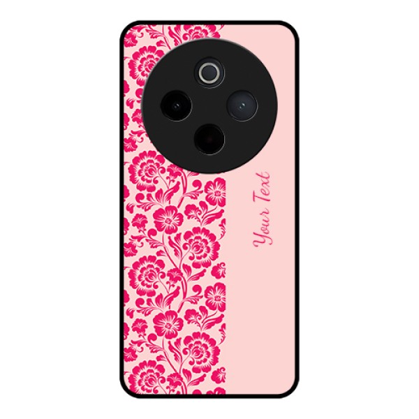 iQOO Z10 5G Custom Glass Phone Case - Attractive Floral Pattern Design iQOO Z10 5G Custom Glass Phone Case - Attractive Floral Pattern Design