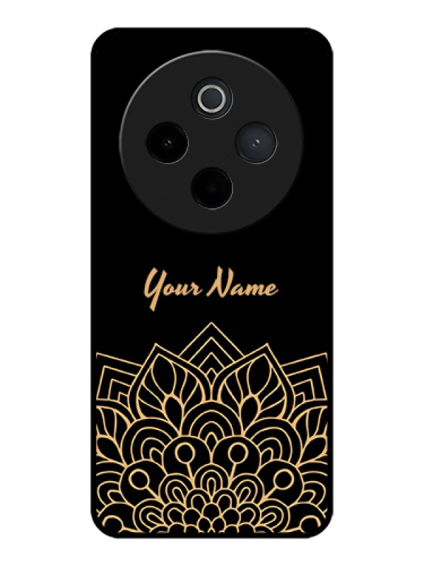 Custom iQOO Z10 5G Custom Glass Phone Case - Golden Mandala Design