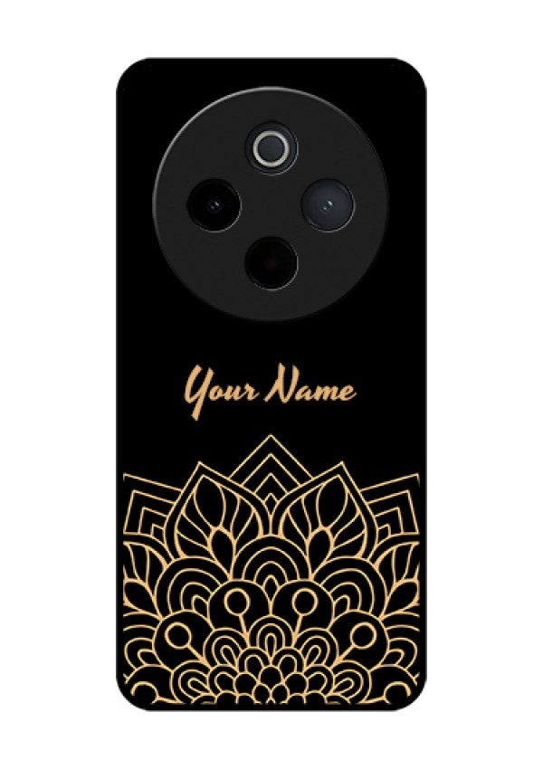 iQOO Z10 5G Custom Glass Phone Case - Golden Mandala Design