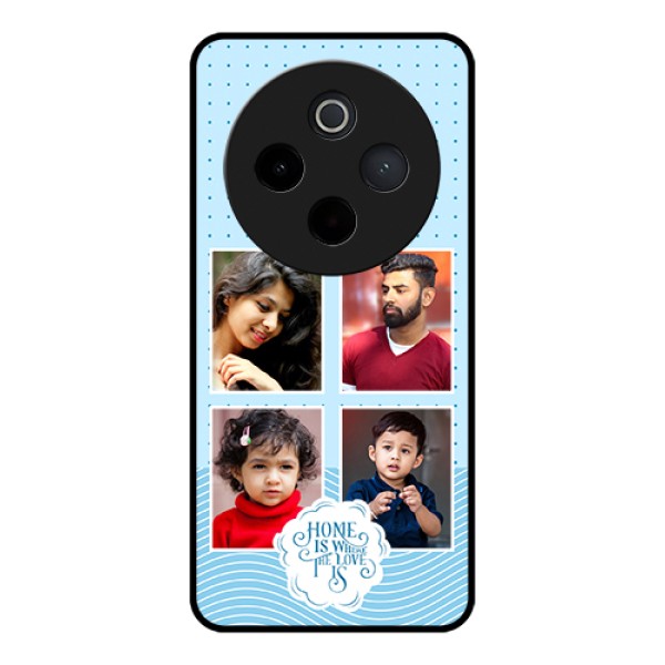 iQOO Z10 5G Custom Glass Phone Case - Cute Love Quote With 4 Pic Upload Design iQOO Z10 5G Custom Glass Phone Case - Cute Love Quote With 4 Pic Upload Design
