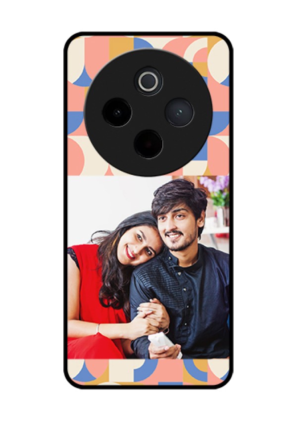 iQOO Z10 5G Custom Glass Phone Case - Semi - Circle Maze Pattern Design