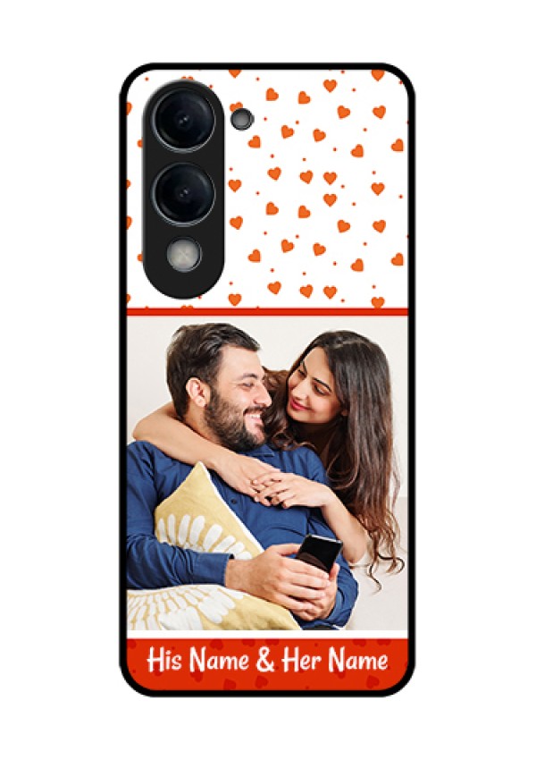 iQOO Z10 Lite Custom Glass Phone Case - Orange Love Symbol Design