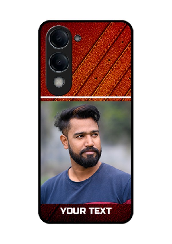 iQOO Z10 Lite Custom Glass Phone Case - Leather Phone Case Design