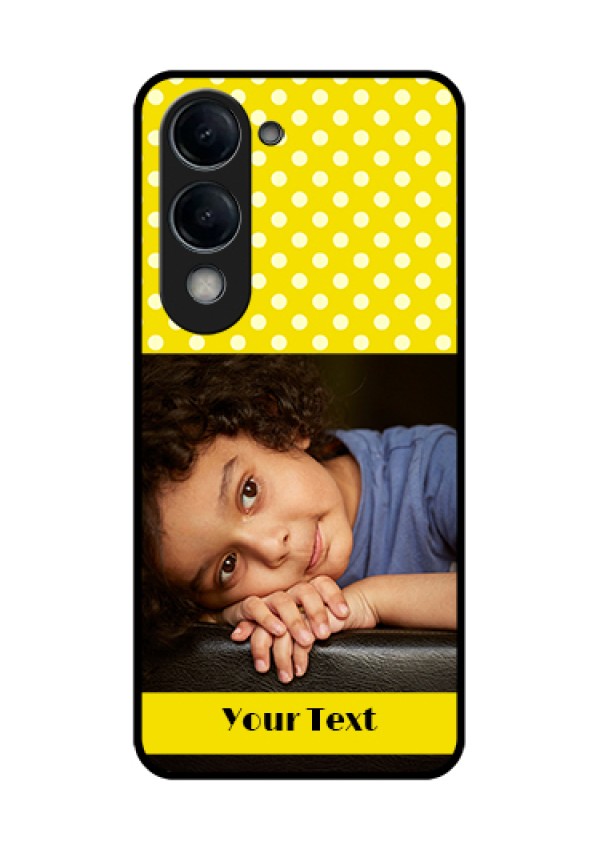 iQOO Z10 Lite Custom Glass Phone Case - Bright Yellow Case Design