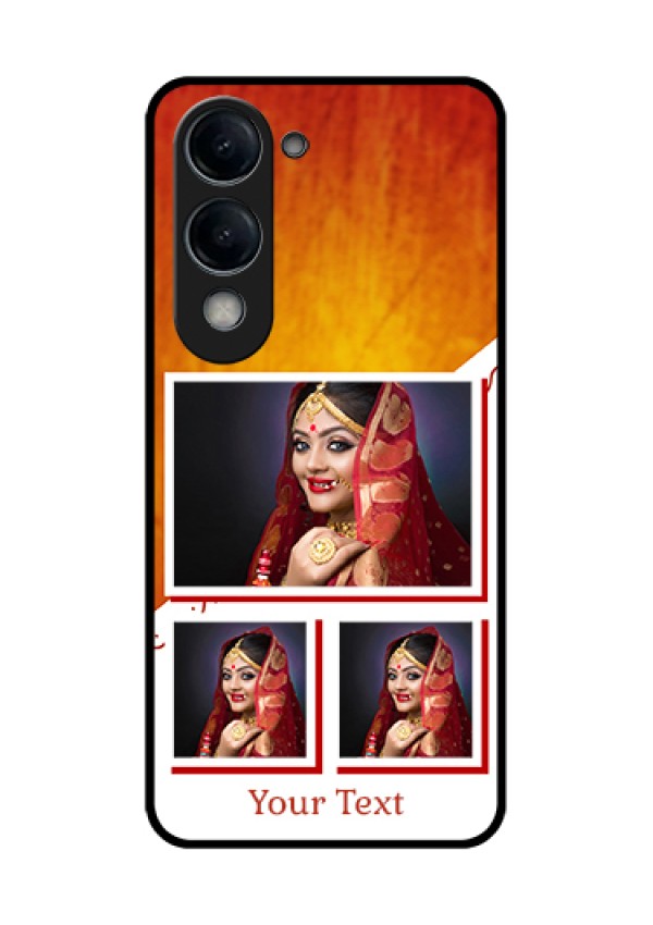 iQOO Z10 Lite Custom Glass Phone Case - Wedding Memories Design