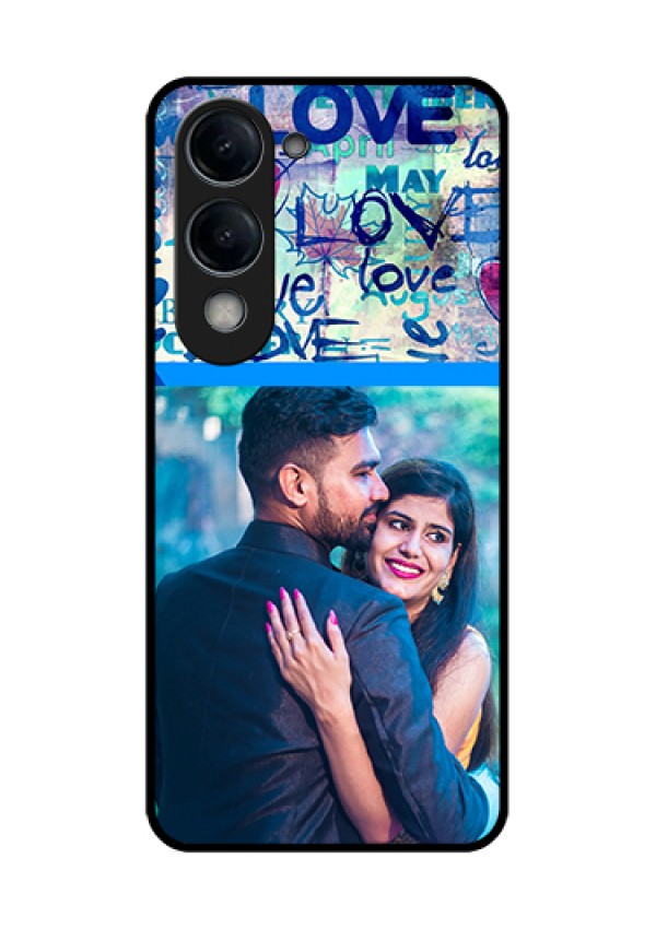 iQOO Z10 Lite Custom Glass Phone Case - Colorful Love Design
