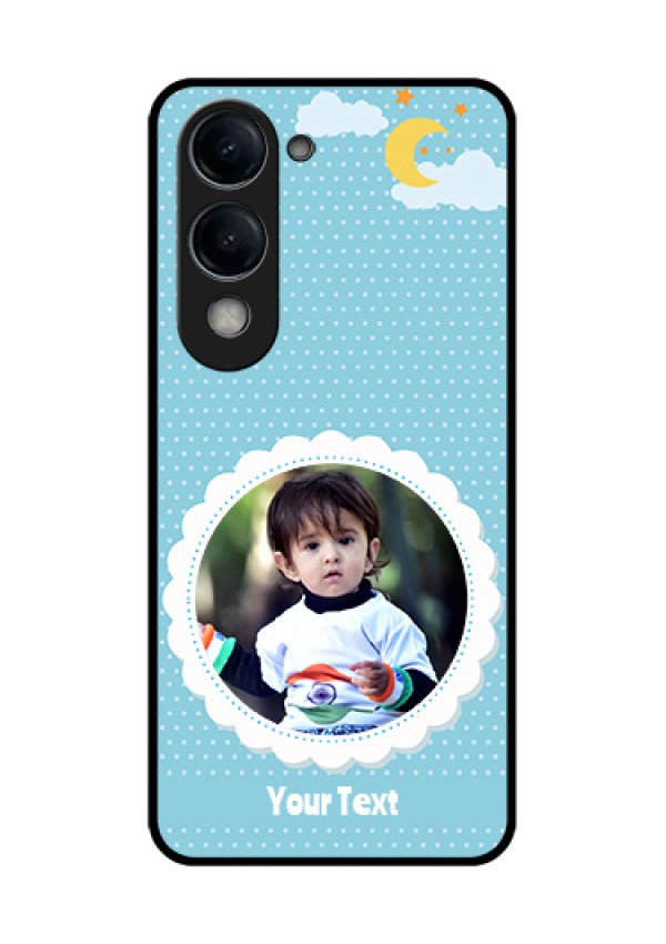 iQOO Z10 Lite Custom Glass Phone Case - Violet Pattern Design