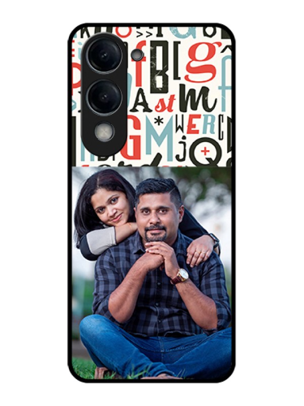 Custom iQOO Z10 Lite Custom Glass Phone Case - Alphabet Design