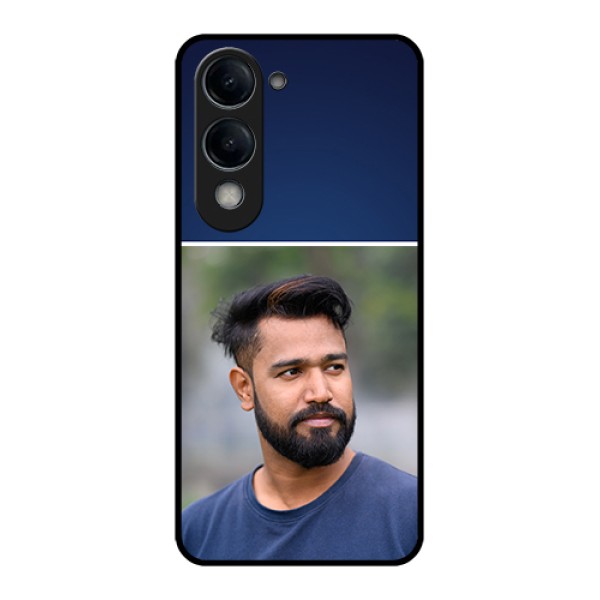 iQOO Z10 Lite Custom Glass Phone Case - Simple Royal Blue Design iQOO Z10 Lite Custom Glass Phone Case - Simple Royal Blue Design